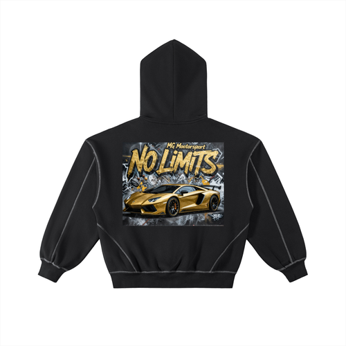 MG Motorsport No Limits Premium Zip Hoodie – Black & Gold